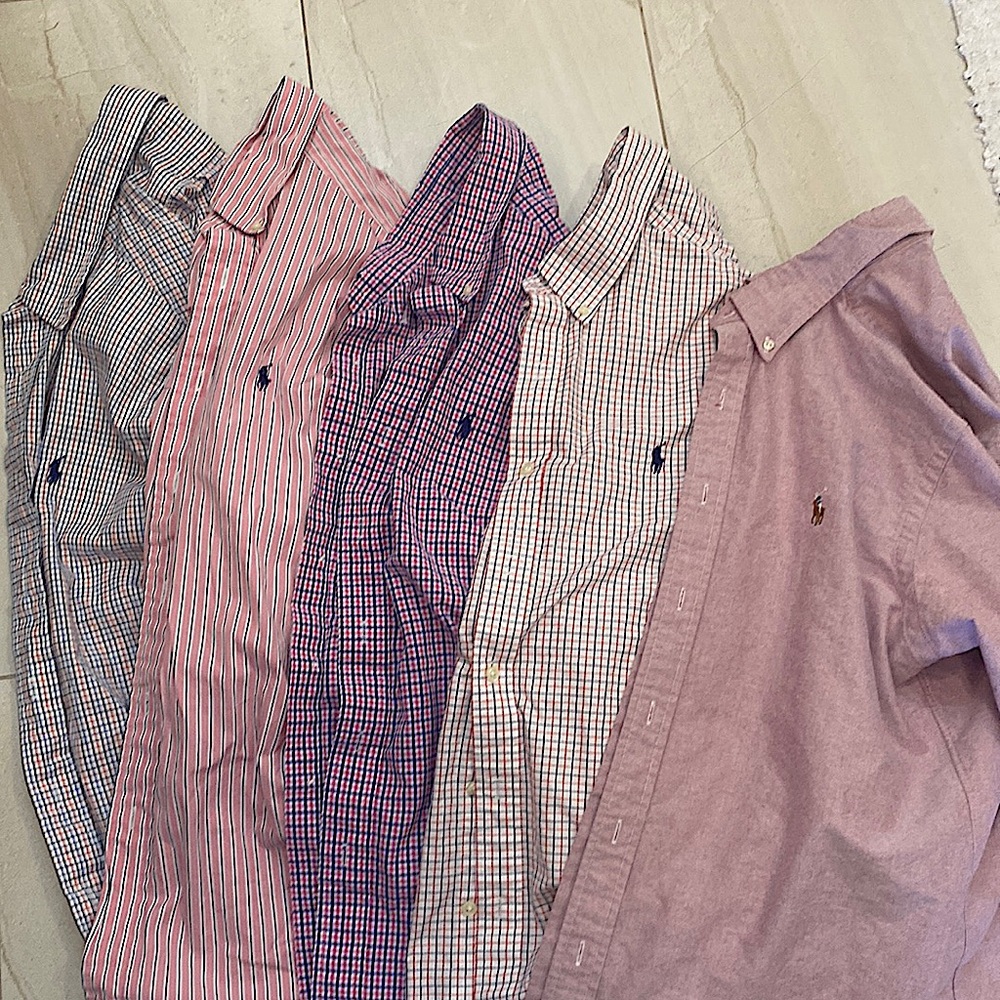 Ralph Lauren button down long sleeve bundle of 5